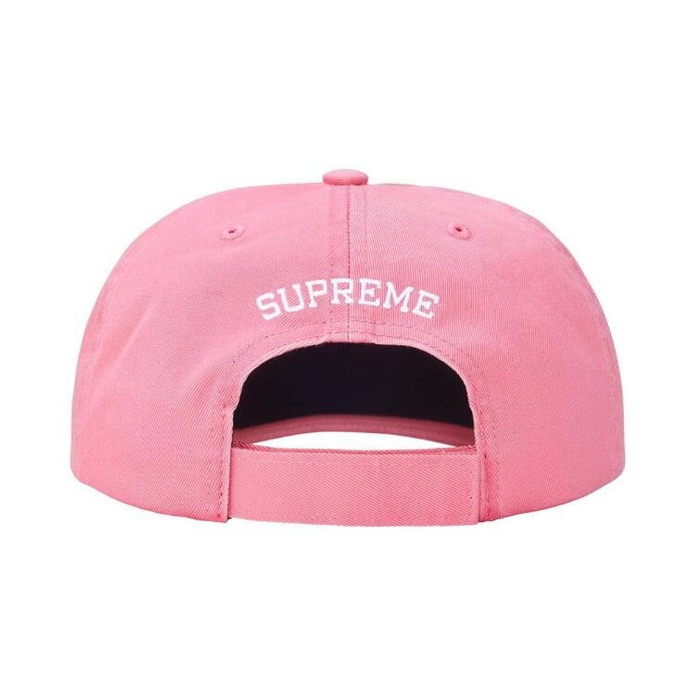 Supreme Embroidered Money Logo 6-Panel Hat Pink – boční pohled | Purekickz