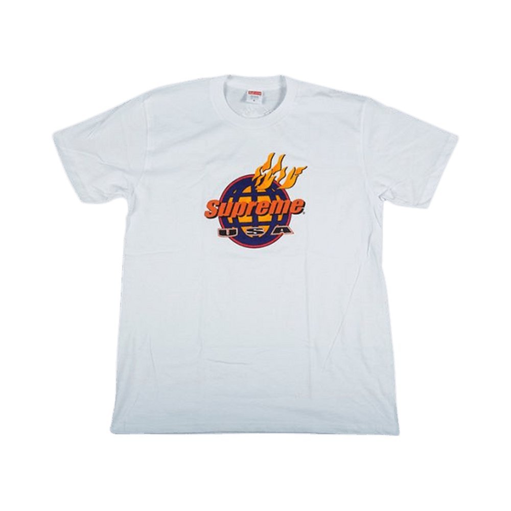 Supreme Fire T-Shirt White – hlavní pohled | Purekickz