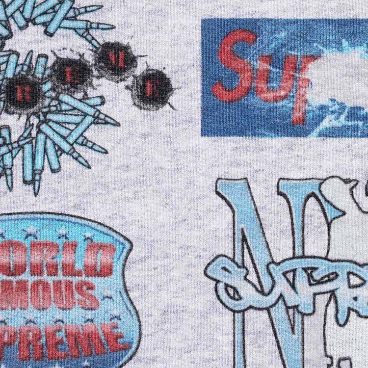 Supreme Flash Zip Up Hooded Sweatshirt White – boční pohled | Purekickz