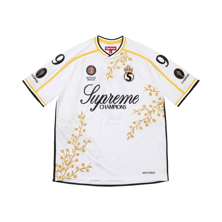 Supreme Floral Soccer Jersey White – hlavní pohled | Purekickz
