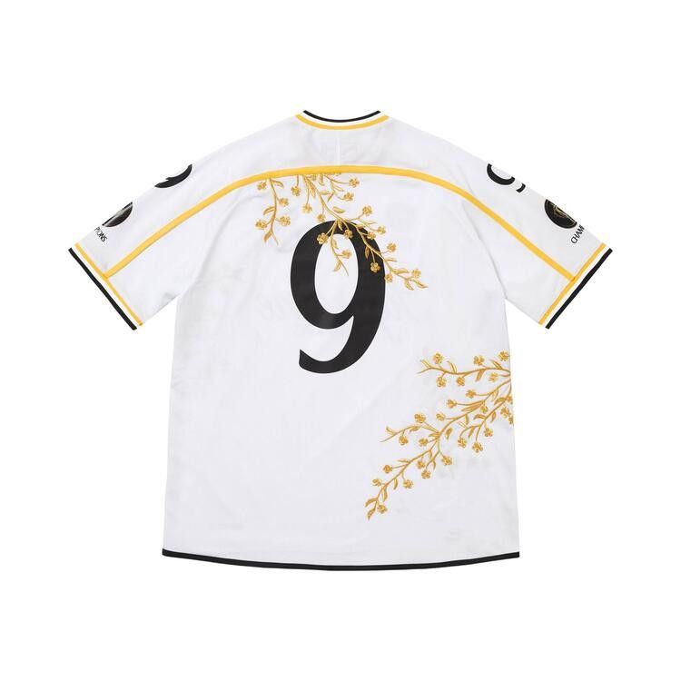Supreme Floral Soccer Jersey White – boční pohled | Purekickz