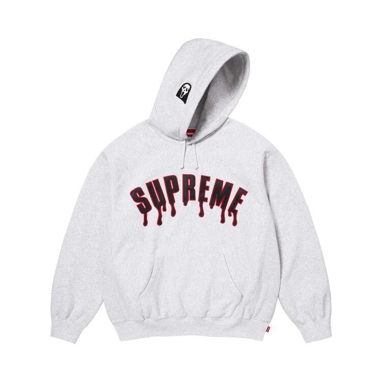 Supreme Ghostface Arc Hooded Sweatshirt Ash Grey – hlavní pohled | Purekickz