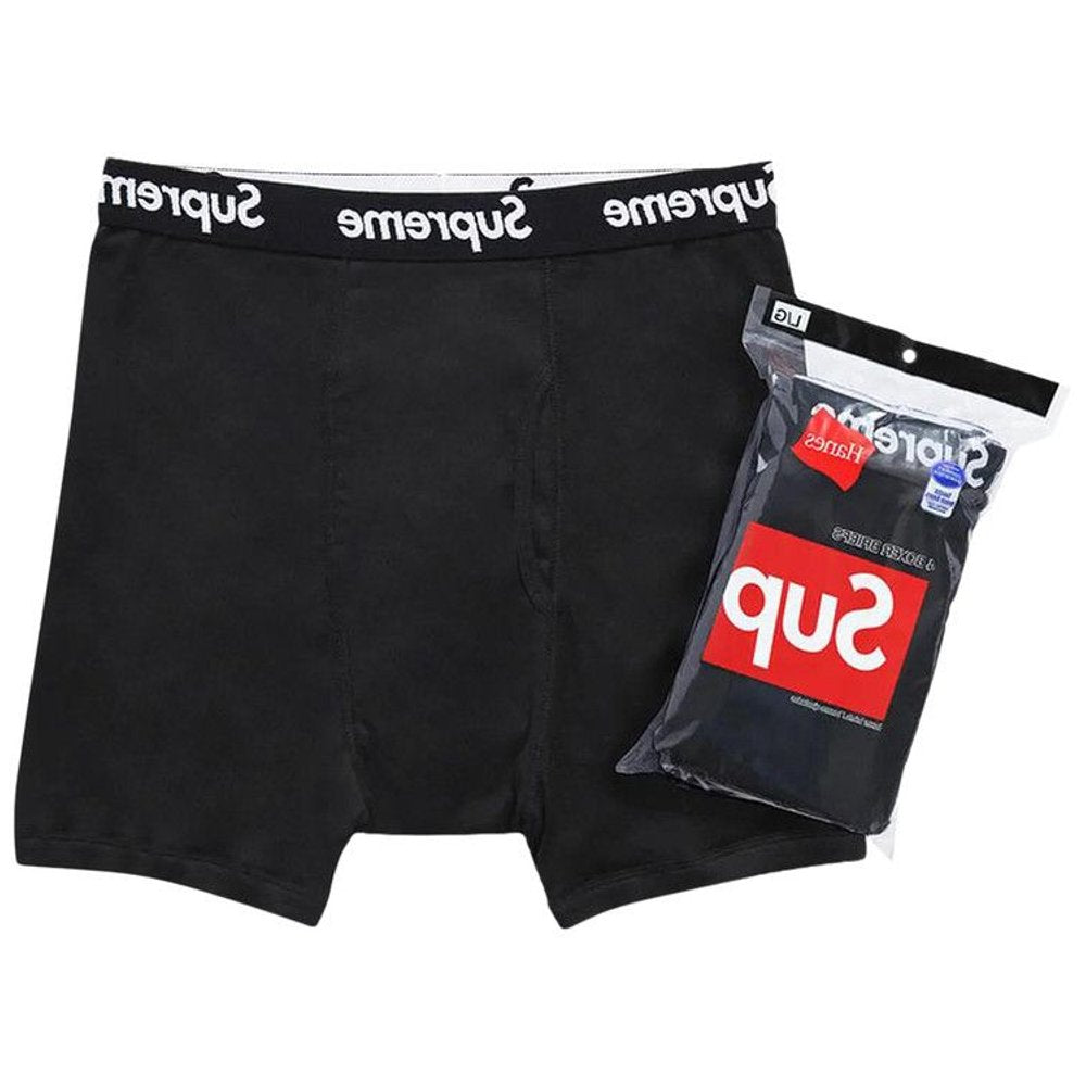 Supreme Hanes Boxers Black (4 Pack) – hlavní pohled | Purekickz