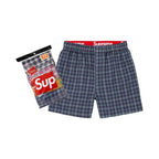 Supreme Hanes Plaid Boxers (4 Pack) Multicolor – hlavní pohled | Purekickz
