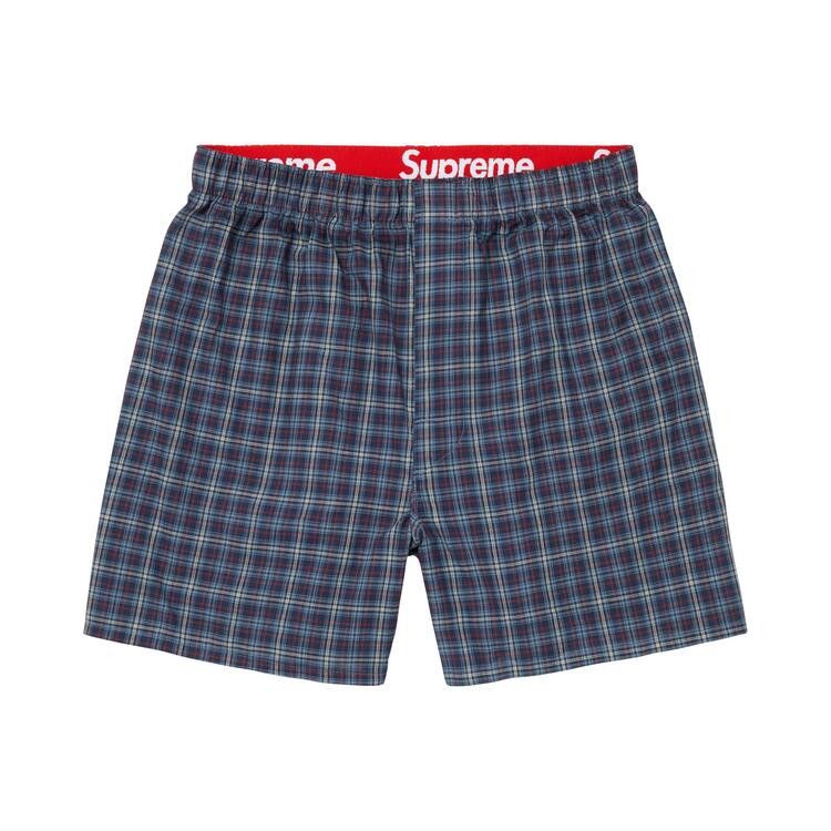 Supreme Hanes Plaid Boxers (4 Pack) Multicolor – boční pohled | Purekickz
