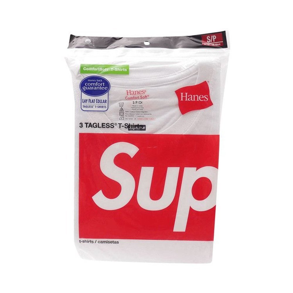 Supreme Hanes Tagless Tees (3 Pack) White