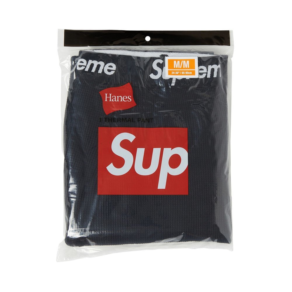 Supreme Hanes Thermal Pant (1 Pack) Black – hlavní pohled | Purekickz