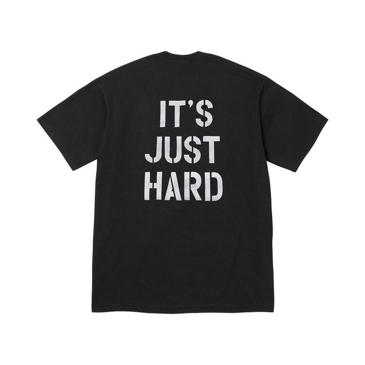 Supreme Hard Tee Black – boční pohled | Purekickz
