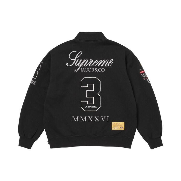Supreme La Martina Zip Up Sweatshirt Black | Purekickz – purekickz