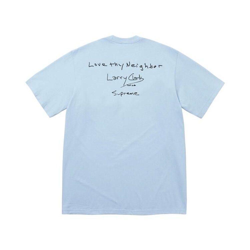 Supreme Larry Clark Neighbor Tee Light Blue – boční pohled | Purekickz