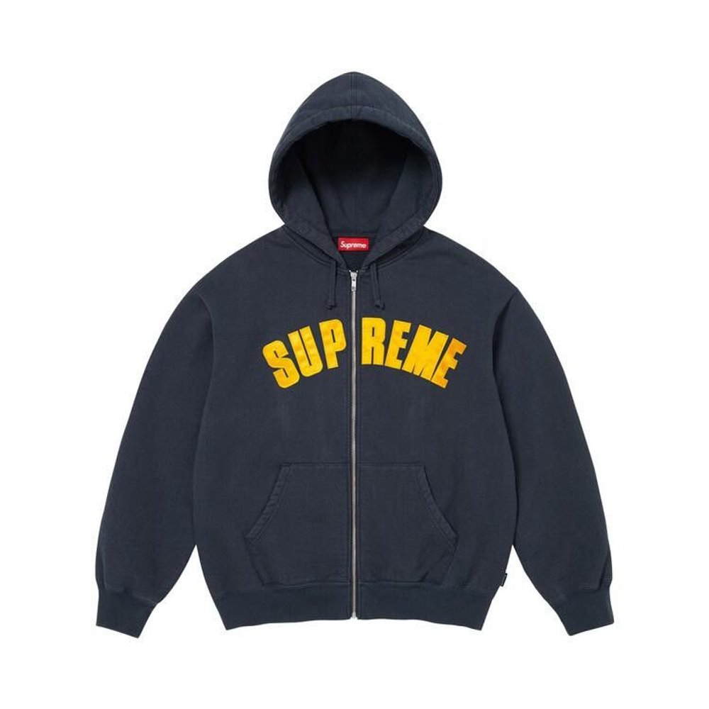Supreme Larry Clark Zip Up Hooded Sweatshirt Navy – hlavní pohled | Purekickz
