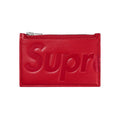 Supreme Leather Zip Card Holder Red – hlavní pohled | Purekickz