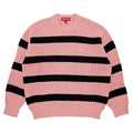 Supreme Loose Gauge Stripe Small Box Sweater Pink – hlavní pohled | Purekickz