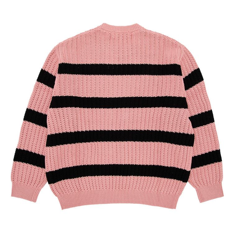 Supreme Loose Gauge Stripe Small Box Sweater Pink – boční pohled | Purekickz