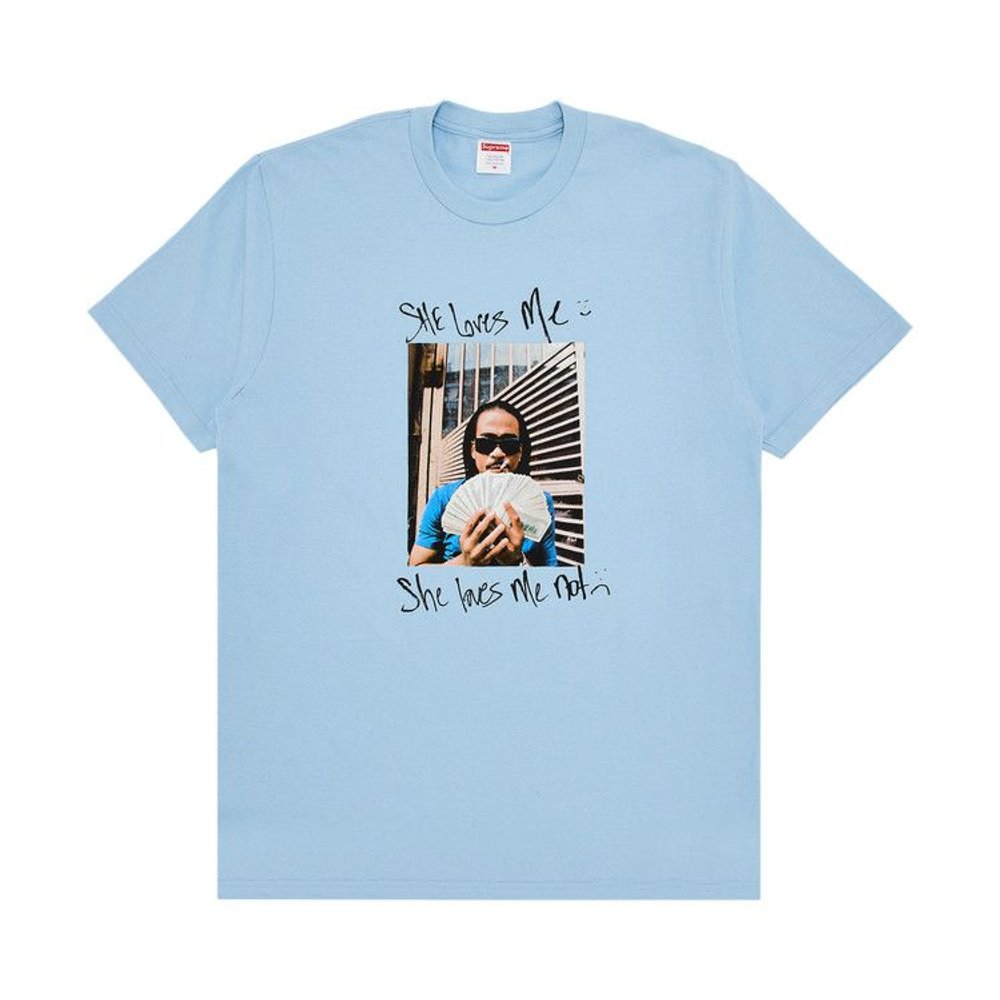 Supreme Max B Tee Powder Blue – hlavní pohled | Purekickz