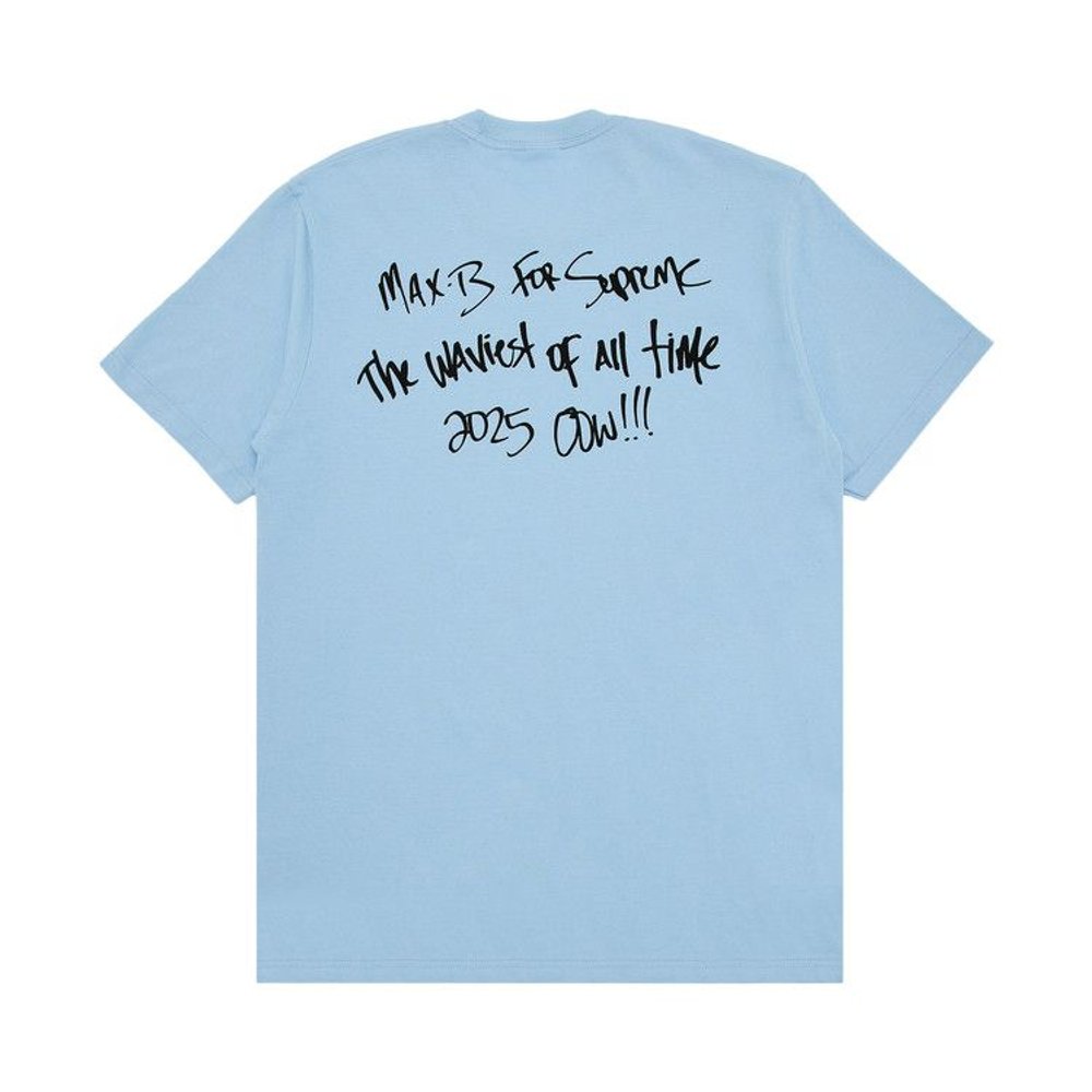 Supreme Max B Tee Powder Blue – boční pohled | Purekickz