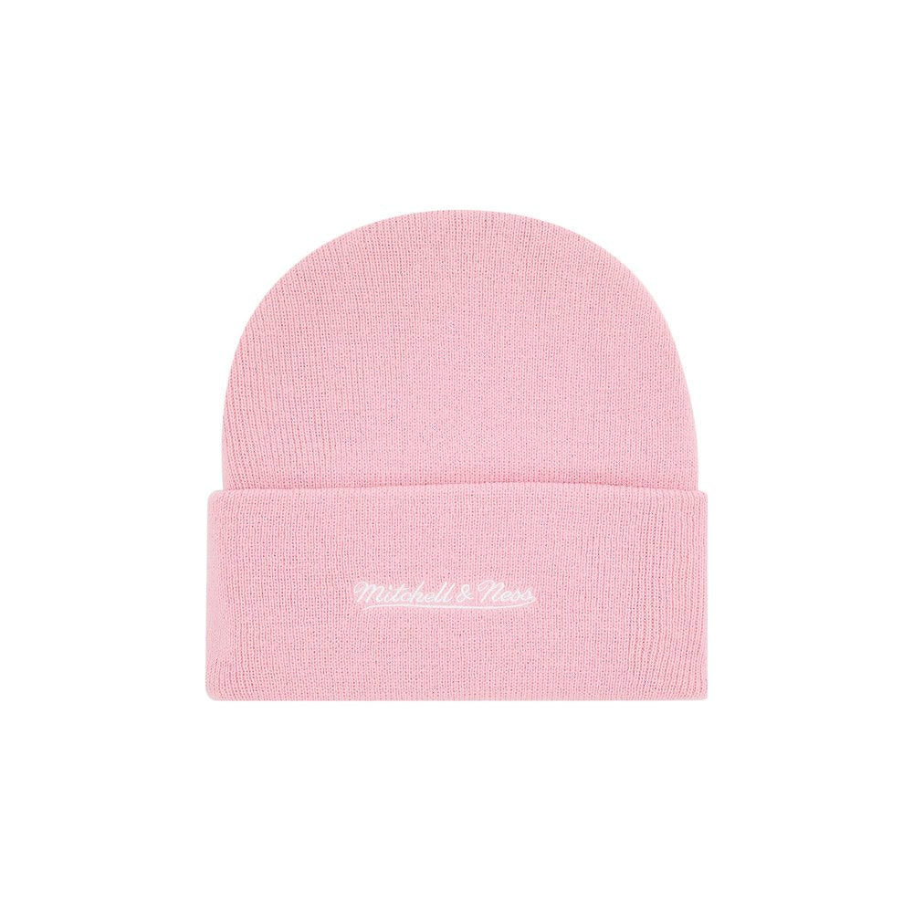 Supreme Mitchell & Ness NCAA Beanie Pink – boční pohled | Purekickz