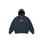 Supreme MM6 Maison Margiela Box Logo Zip Up Hooded Sweatshirt Navy – hlavní pohled | Purekickz