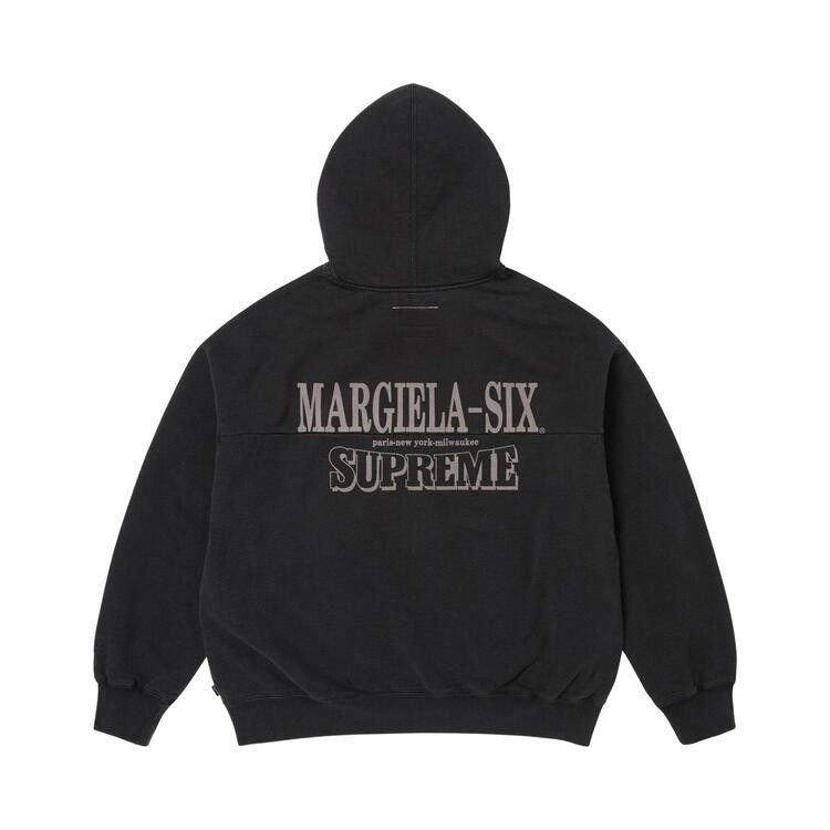 Supreme MM6 Maison Margiela Eagle Zip Up Hooded Sweatshirt Black – boční pohled | Purekickz