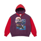 Supreme MM6 Maison Margiela Eagle Zip Up Hooded Sweatshirt Red – hlavní pohled | Purekickz