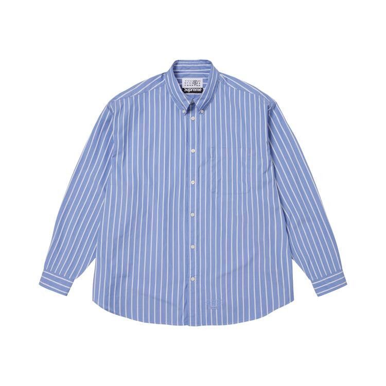 Supreme MM6 Maison Margiela Stripe Shirt Blue – hlavní pohled | Purekickz
