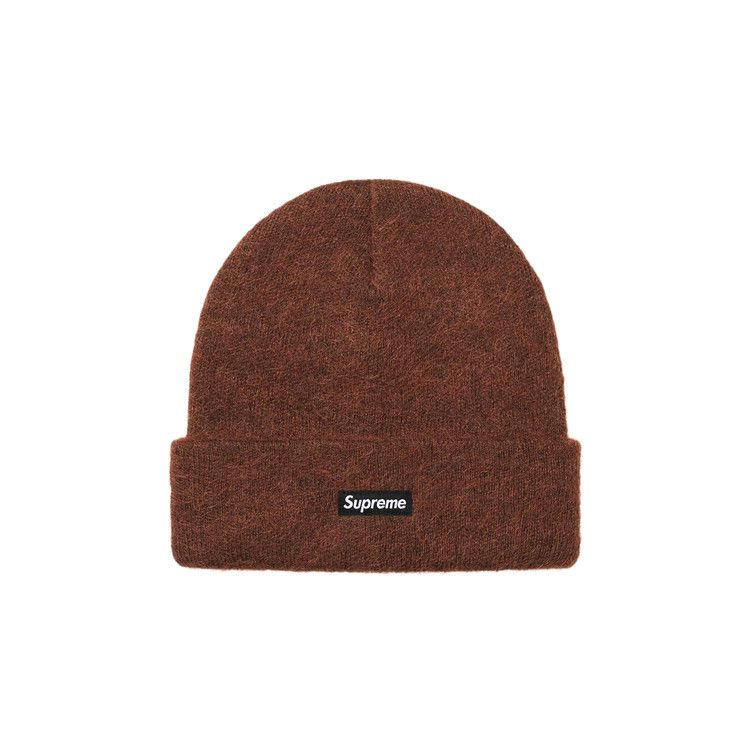 Supreme Mohair Beanie (FW24) Dark Brown – hlavní pohled | Purekickz