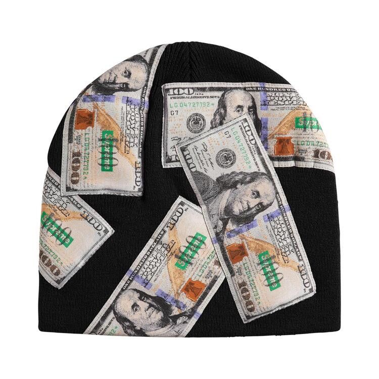 Supreme Money Beanie Black – hlavní pohled | Purekickz