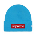 Supreme New Era Box Logo Beanie Cyan – hlavní pohled | Purekickz