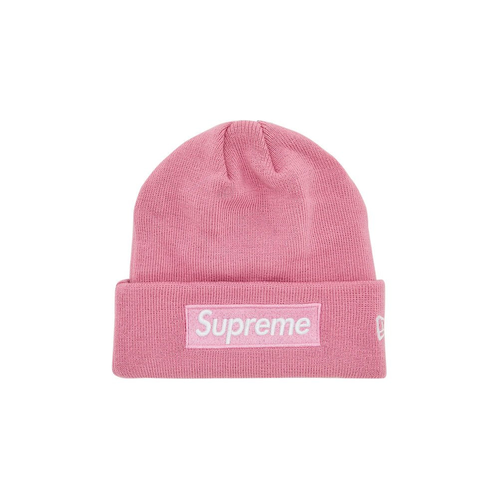 Supreme New Era Box Logo Beanie (FW24) Dusty Pink – hlavní pohled | Purekickz