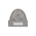 Supreme New Era Box Logo Beanie (FW24) Heather Grey – hlavní pohled | Purekickz