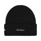 Supreme New Era Box Logo Beanie (FW25) Black – boční pohled | Purekickz