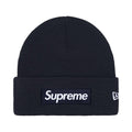 Supreme New Era Box Logo Beanie (FW25) Navy – hlavní pohled | Purekickz