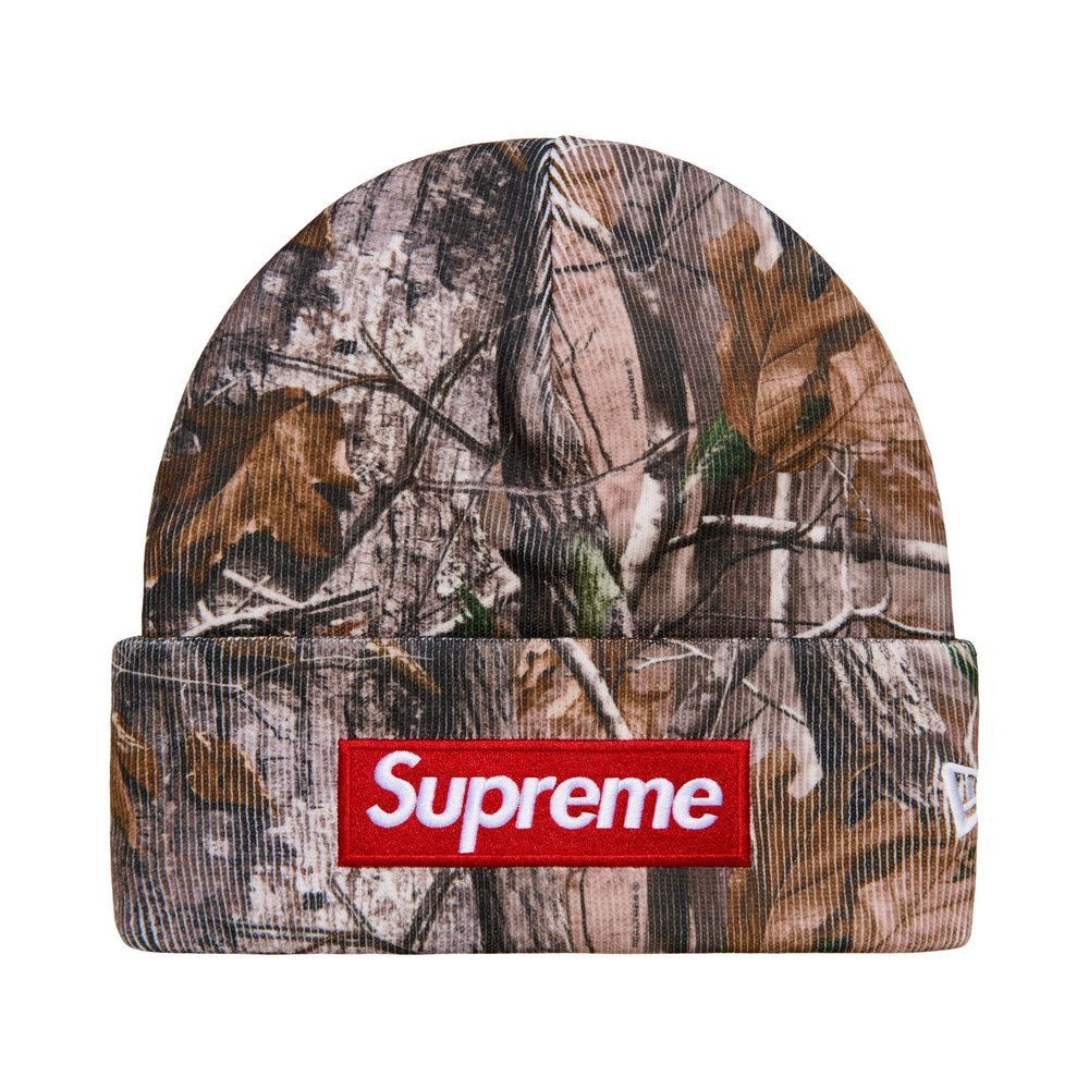 Supreme New Era Box Logo Beanie (FW25) Realtree AP Camo – hlavní pohled | Purekickz