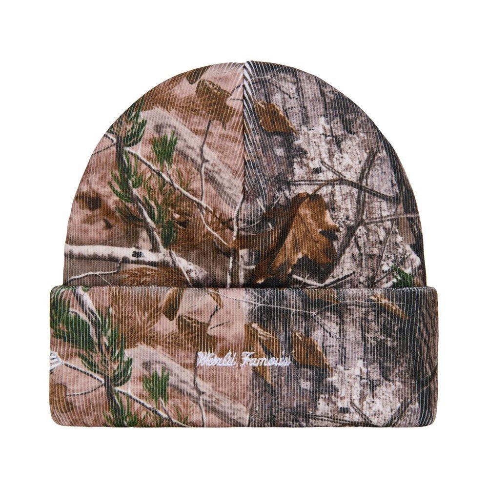 Supreme New Era Box Logo Beanie (FW25) Realtree AP Camo – boční pohled | Purekickz