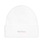 Supreme New Era Box Logo Beanie (FW25) White – boční pohled | Purekickz