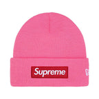 Supreme New Era Box Logo Beanie Magenta – hlavní pohled | Purekickz