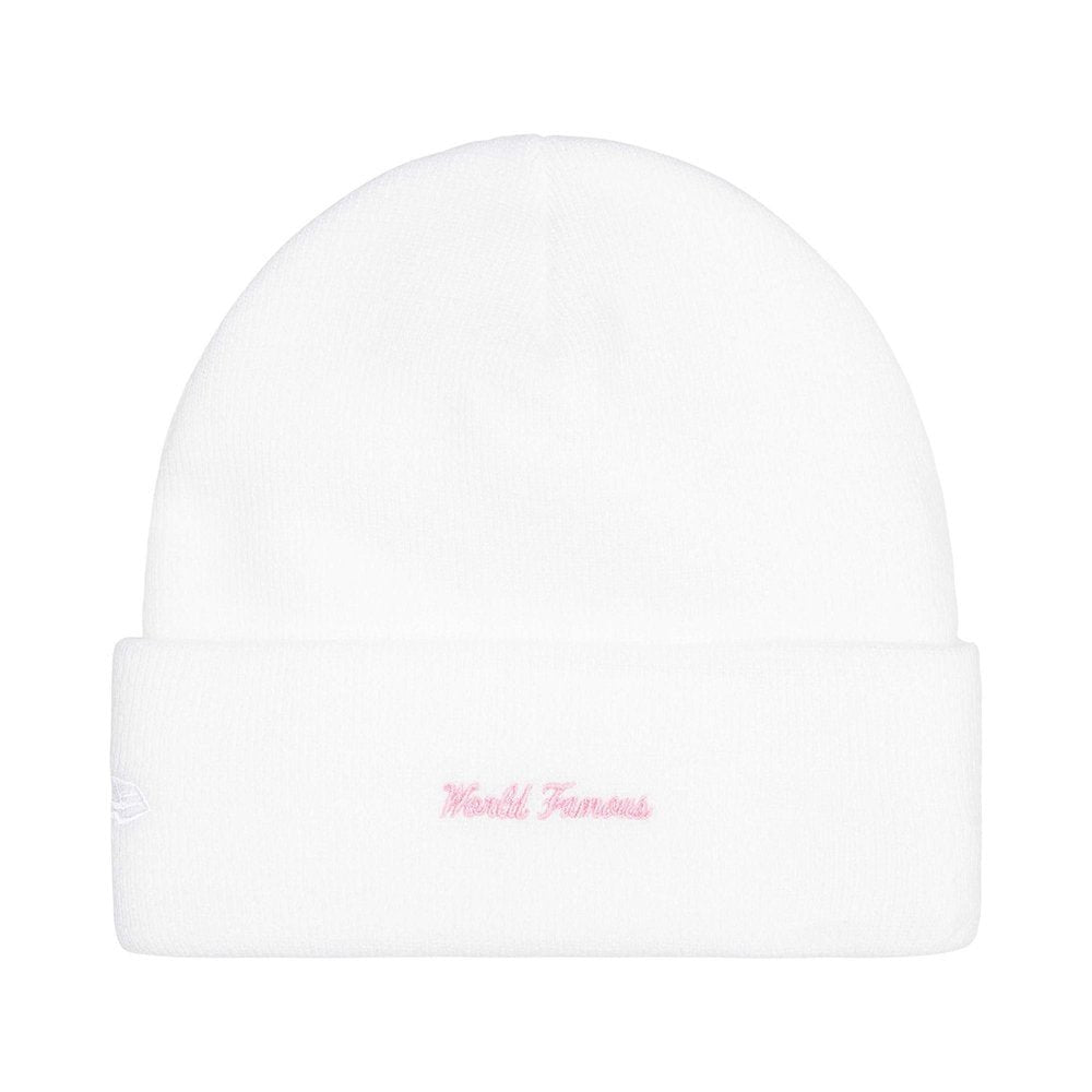 Supreme New Era Box Logo Beanie White – boční pohled | Purekickz