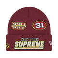 Supreme New Era Football Beanie Cardinal – hlavní pohled | Purekickz