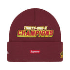 Supreme New Era Football Beanie Cardinal – boční pohled | Purekickz