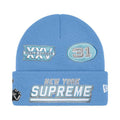 Supreme New Era Football Beanie Light Blue – hlavní pohled | Purekickz