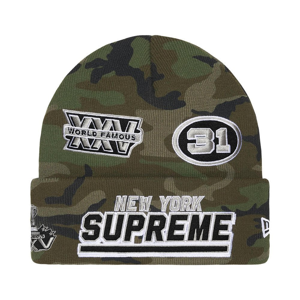 Supreme New Era Football Beanie Woodland Camo – hlavní pohled | Purekickz