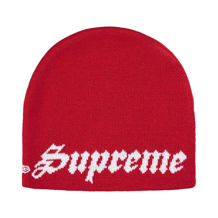 Supreme New Era Ghostface Beanie Red – boční pohled | Purekickz