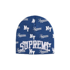 Supreme New Era Monogram Beanie Blue – hlavní pohled | Purekickz