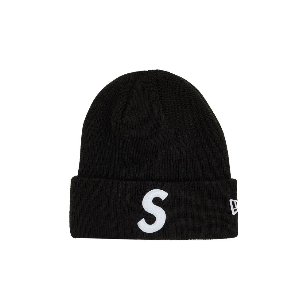 Supreme New Era S Logo Beanie (FW24) Black – hlavní pohled | Purekickz