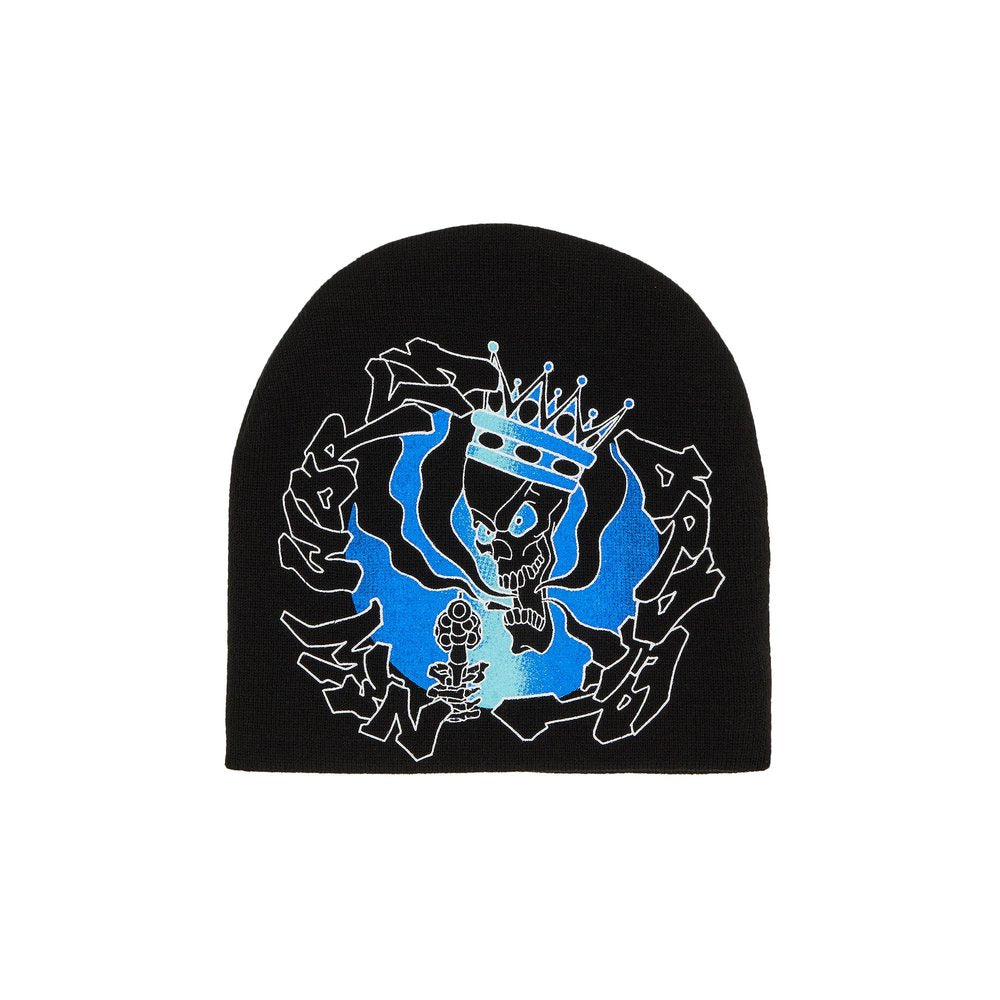 Supreme New World Order Beanie Black – boční pohled | Purekickz