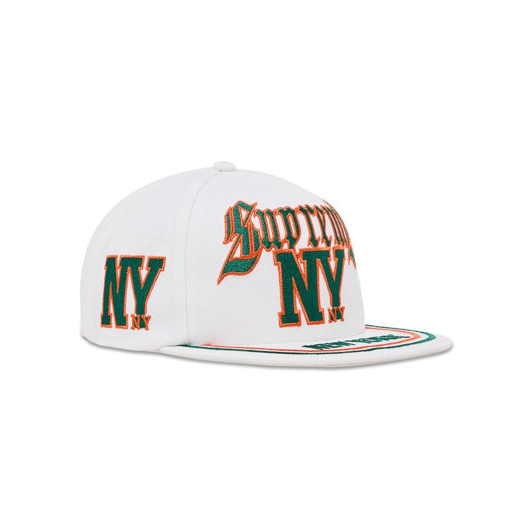 Supreme New York 6-Panel White – boční pohled | Purekickz