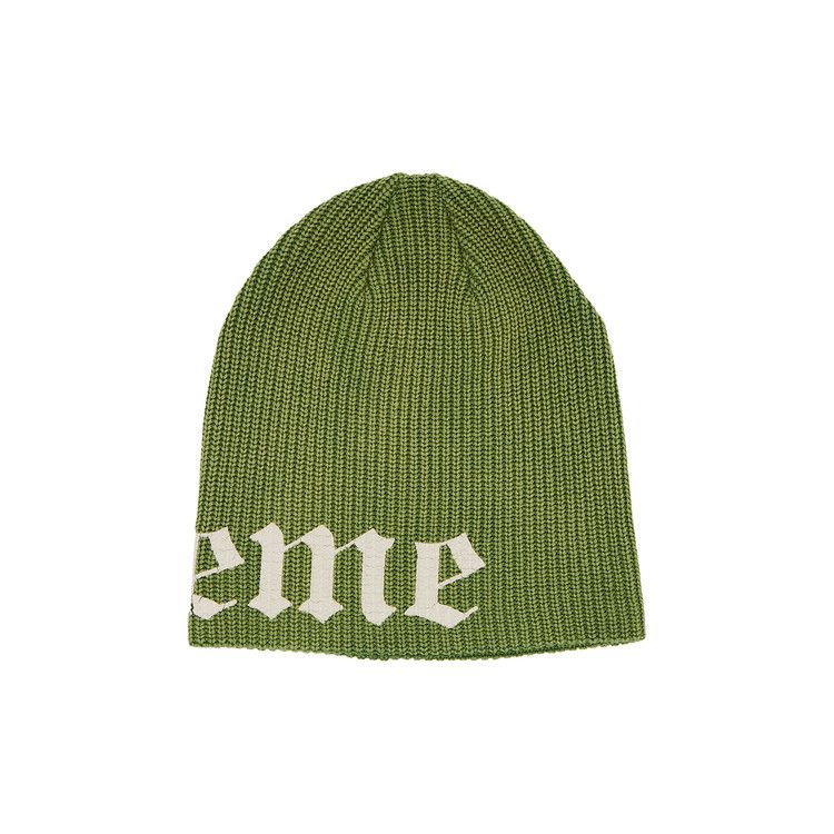 Supreme Old English Printed Beanie (SS26) Green | Purekickz