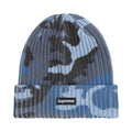 Supreme Overdyed Beanie (SS26) Blue Camo – hlavní pohled | Purekickz