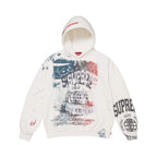 Supreme Overprint Hooded Sweatshirt White – hlavní pohled | Purekickz
