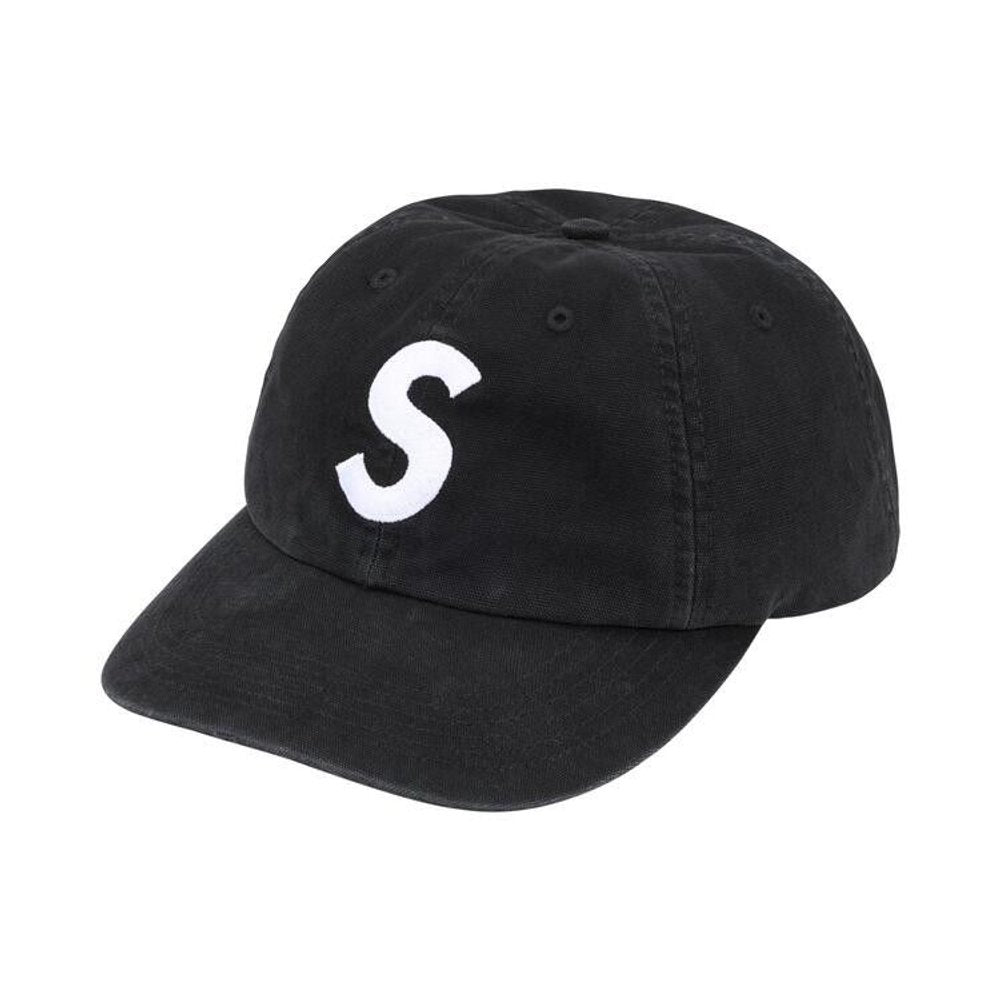 Supreme Pigment Canvas S Logo 6-Panel Black – hlavní pohled | Purekickz